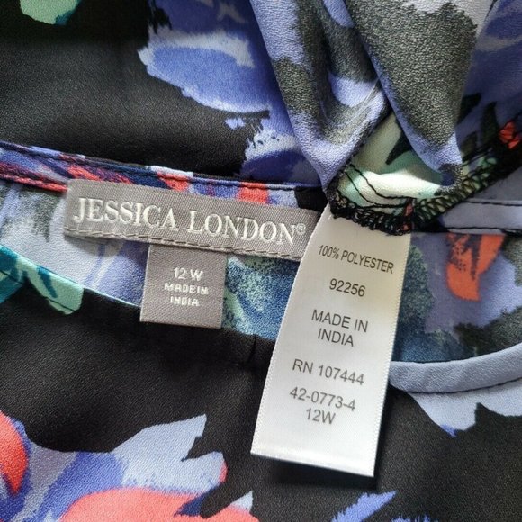 Jessica London Top Size 12W Tunic Side‎ Slits - Picture 5 of 7